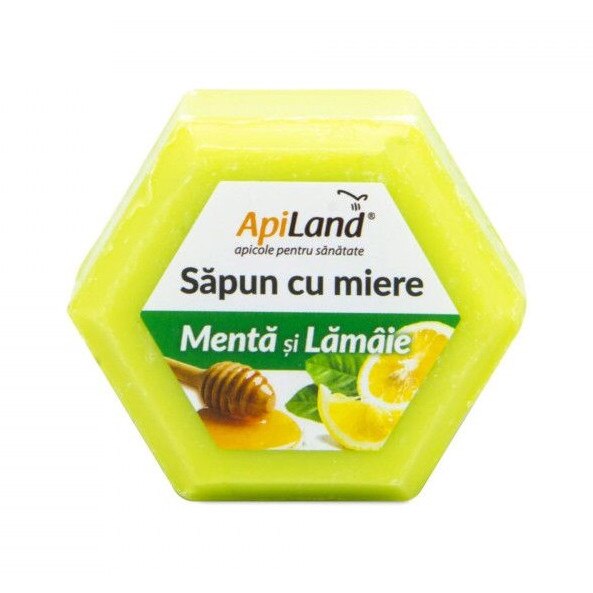 Sapun cu miere, menta si lamaie 100g, Apiland