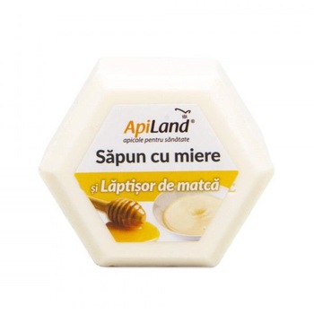 Sapun cu miere si laptisor de matca 100g, Apiland Sapun cu miere si laptisor de matca 100g, Apiland