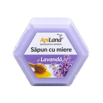 Sapun cu miere si lavanda 100g, Apiland Sapun cu miere si lavanda 100g, Apiland