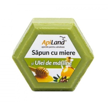 Sapun cu miere si ulei de masline 100g, Apiland Sapun cu miere si ulei de masline 100g, Apiland