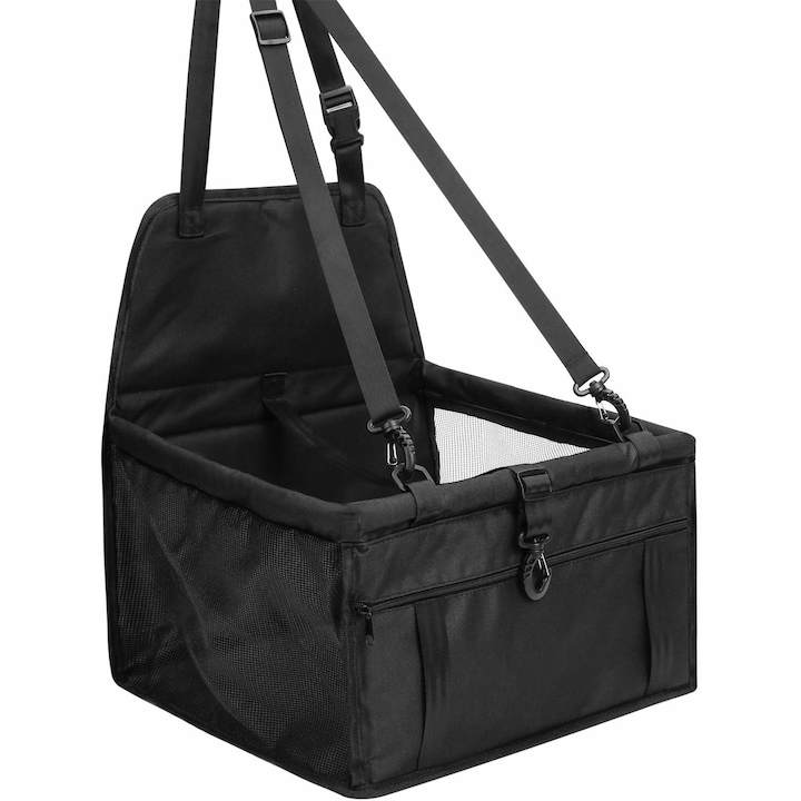 Кош за транспортиране на кученца и котки с кола, Aexya, Черен