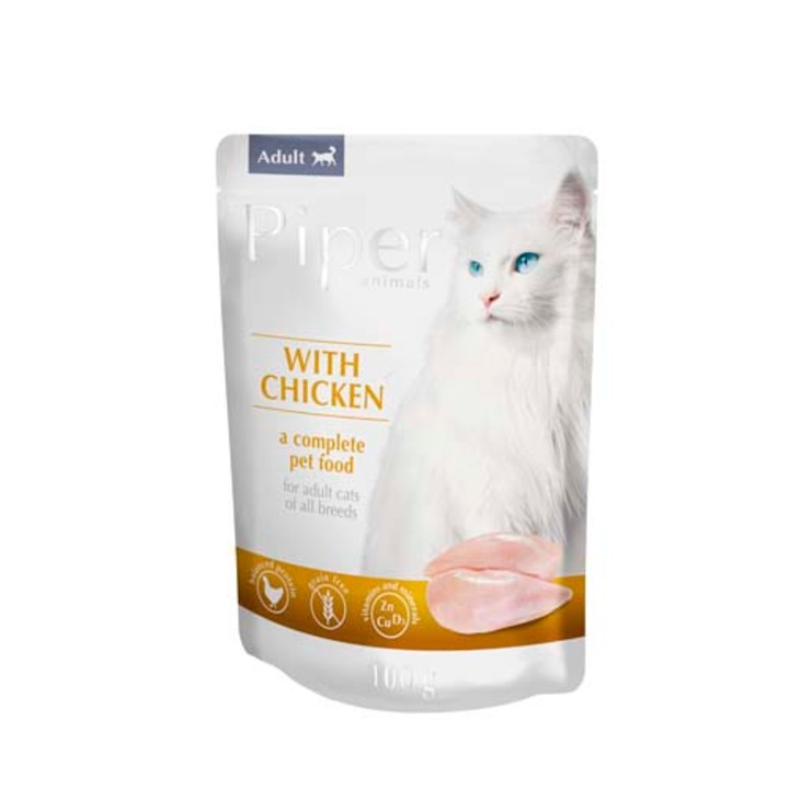 Piper Cat Adult 100g csirke alutasak felnőtt macskáknak
