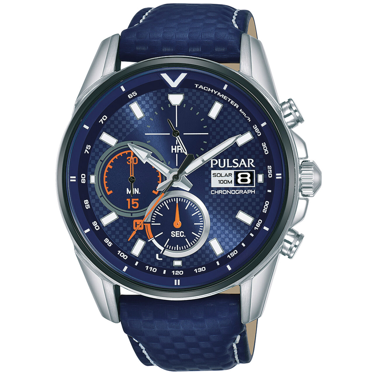 Ceas barbatesc Pulsar PZ6031X1 Solar, 44mm, 10ATM, Argintiu