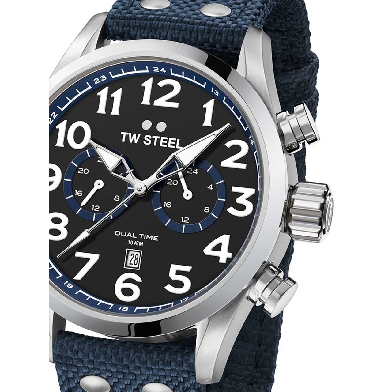 Ceas barbatesc TW-Steel VS37 Volante, 45mm, 10ATM, Argintiu