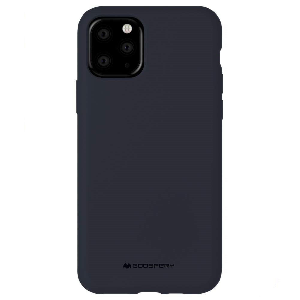 Husa Goospery iPhone 11 Pro Max (6.5”), interior microfibra, silicon, bleumarin