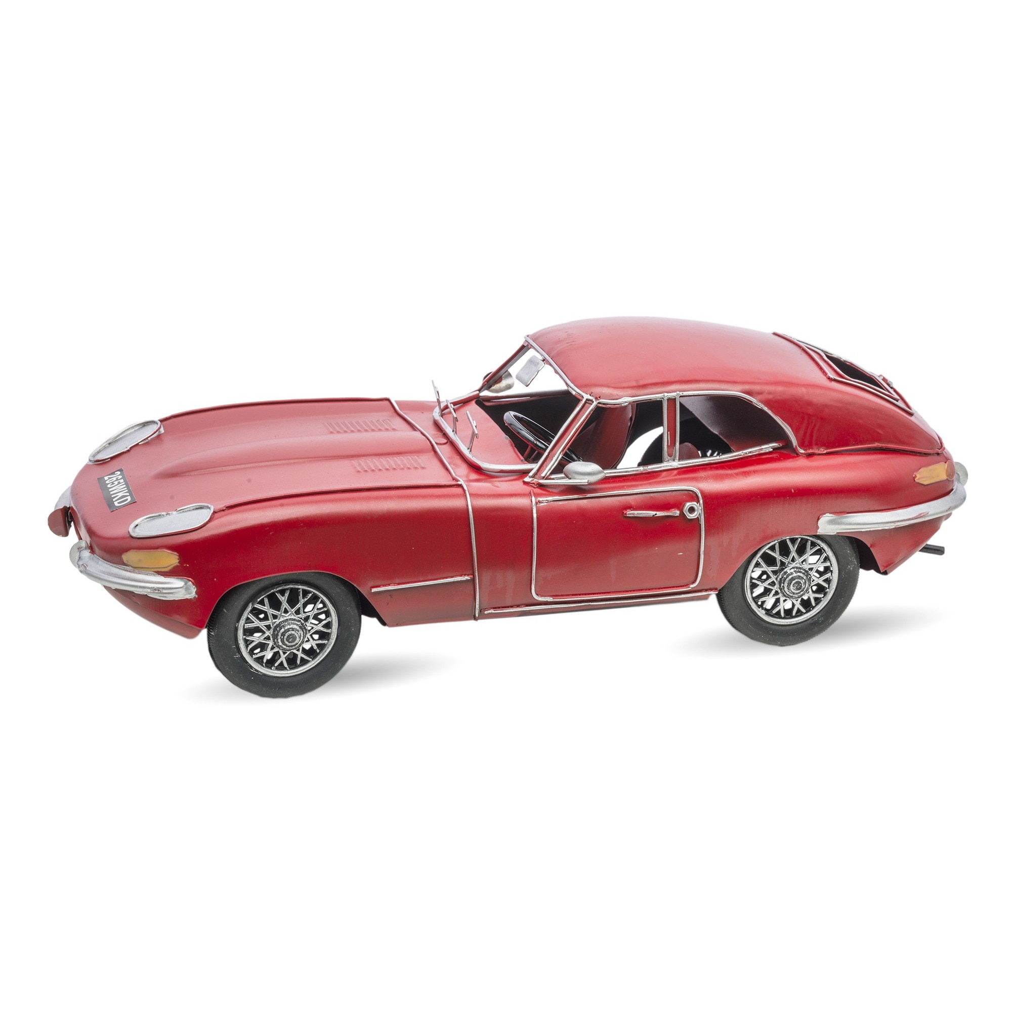 Decoratiune auto metalica, rosie, 12x32x11 cm