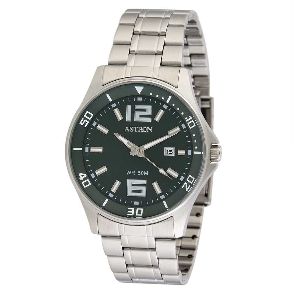 Ceas de barbati ASTRON cu bratara metalica, culoare argintie, 42 mm