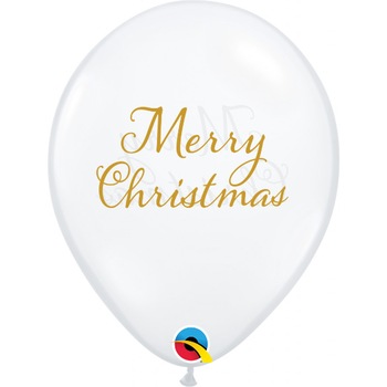 Set 10 Baloane Latex 11''/28 cm - Merry Christmas, Qualatex 97322 Set 10 Baloane Latex 11''/28 cm - Merry Christmas, Qualatex 97322