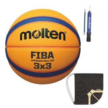 Minge baschet 3x3 Molten B33T5000 , aprobata FIBA , pompa DHP si sac Minge baschet 3x3 Molten B33T5000 , aprobata FIBA , pompa DHP si sac