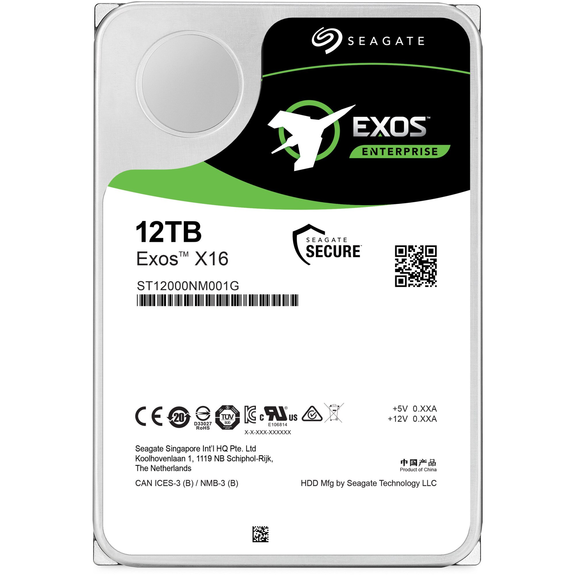 HDD Server Seagate Exos X14 HDD Server 12TB, 7200rpm, 256MB cache