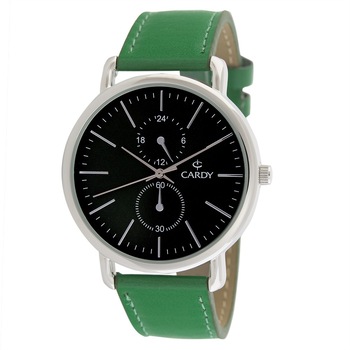 Cardy 2653-1 ceas de barbati cu curea din piele, quartz, carcasa argintiu, 41mm Cardy 2653-1 ceas de barbati cu curea din piele, quartz, carcasa argintiu, 41mm