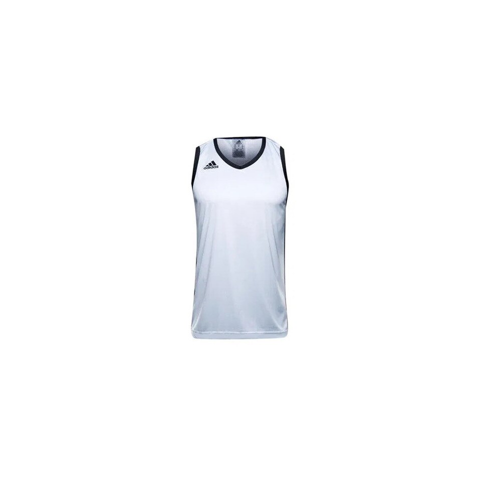 Maiou sport Adidas barbati, alb/negru, 3XL-Tall