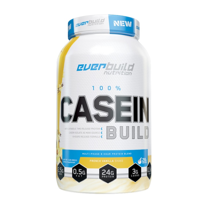 Everbuild 100% Casein Build Inghetata Cu Vanilie Franceza 0.908 Kg