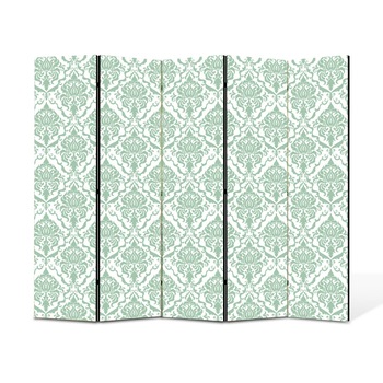 Paravan de Camera ArtDeco din 5 Panouri Model elegant baroc verde 175 x 150 cm Paravan de Camera ArtDeco din 5 Panouri Model elegant baroc verde 175 x 150 cm