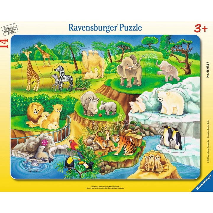 Ravensburger Puzzle 14 db -Látogatás az állatkertben