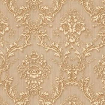 Tapet model Damask in nuante de auriu si bej, 10.05 x 0.53 m Tapet model Damask in nuante de auriu si bej, 10.05 x 0.53 m