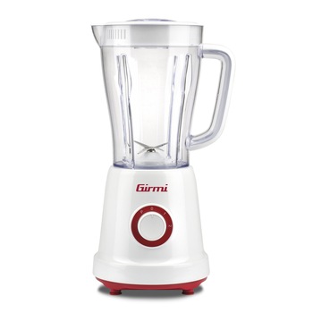 Blender GIRMI FR46, 500 W, 1.5 litrii, 2 viteze + turbo, bol gradat, lame inox, anti-alunecare, alb/rosu Blender GIRMI FR46, 500 W, 1.5 litrii, 2 viteze + turbo, bol gradat, lame inox, anti-alunecare, alb/rosu