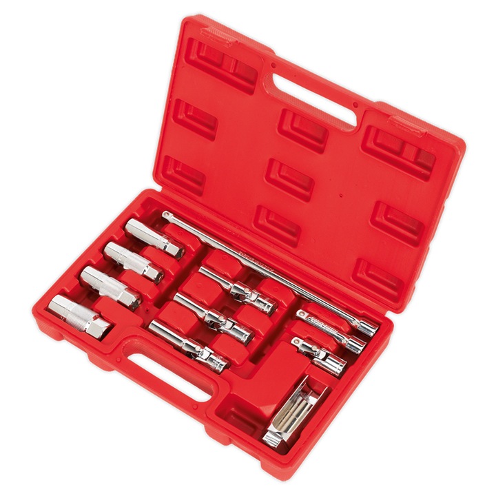 Trusa chei pentru bujii, senzor de oxigen, 3/8", 11 piese, Sealey