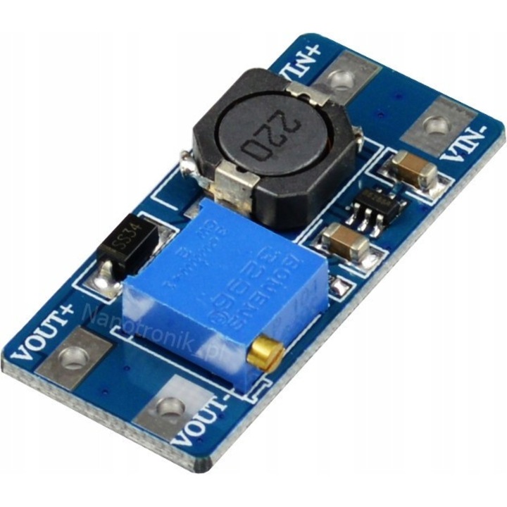 Повишаващ модул, Elektroweb, MT3608,4-28V, 2A