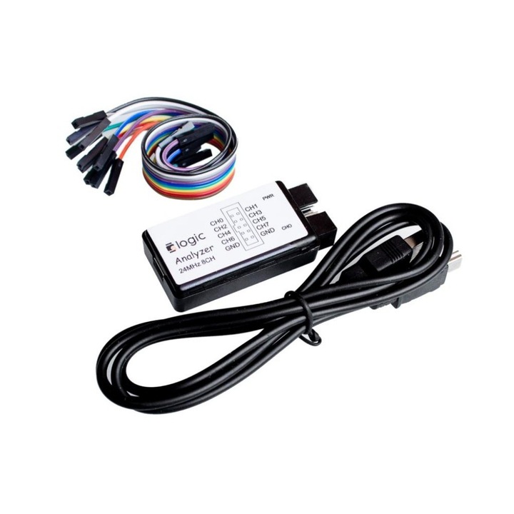 Analizor logic Saleae cu 8 canale, Elektroweb, 24 MHz