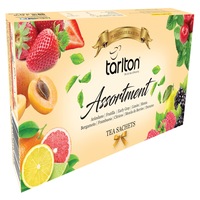 Ceai Ceylon Tarlton negru 100 plicuri X 2 grame, ambalate individual, cu 10 arome de plante origine Sri Lanka