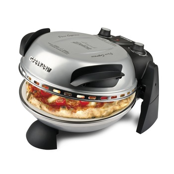 Cuptor pizza G3Ferrari Delizia Silver special cu suprafata de coacere din piatra refractara, termoregulator pana la 400° C si timer cu atentionare sonora Cuptor pizza G3Ferrari Delizia Silver special cu suprafata de coacere din piatra refractara, termoregulator pana la 400° C si timer cu atentionare sonora