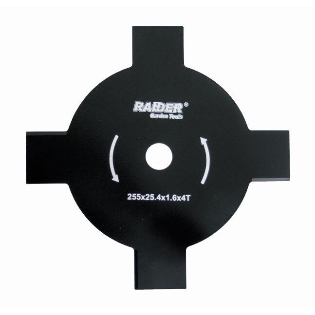 Lama metalica Ø255x25.4mm cu 4 dinti pentru motocoasa, Raider 110229