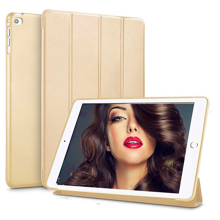 Tablet tok, kompatibilis Apple iPad 10,2" 7. generációs, 2019-es iPad Gen 7 A2200, A2198, A2232, A2197 tablettel, Luxury Gold protection