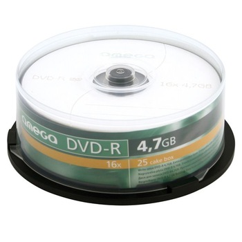 Omega DVD-R 4.7GB, 16X, 25 buc Omega DVD-R 4.7GB, 16X, 25 buc