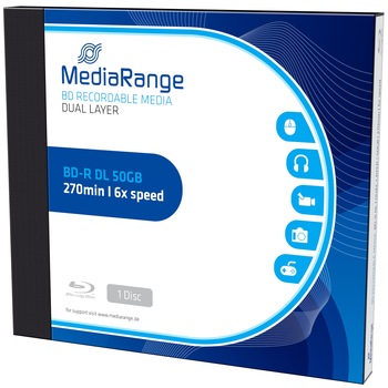MediaRange BD-R DL, 50GB, 6X MediaRange BD-R DL, 50GB, 6X
