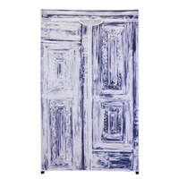 dulap material textile pliabil sifonier model vintage pentru depozitare imbracaminte sau accesorii incaltaminte raft suport umerase inchidere fermoar cadru metal nago h 160 cm x 75 x 45 cm metaltextil multicolor imagen 41_1_
0