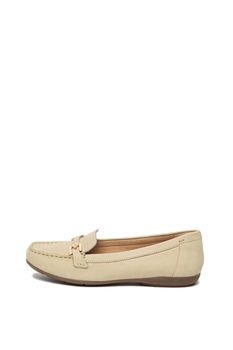 Geox, Mocasini din piele nabuc Annytah, Bej, 36 Geox, Mocasini din piele nabuc Annytah, Bej, 36