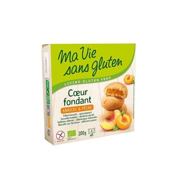 Biscuiti Bio Fara Gluten cu Crema Caise si Piersici Ma Vie Sans Gluten 200gr Biscuiti Bio Fara Gluten cu Crema Caise si Piersici Ma Vie Sans Gluten 200gr