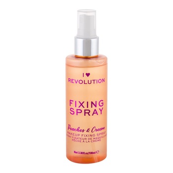 Spray pentru fixare machiaj I Heart Revolution Peaches and Cream Fixing Spray, 100 ml Spray pentru fixare machiaj I Heart Revolution Peaches and Cream Fixing Spray, 100 ml