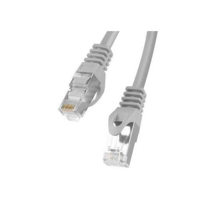 Cablu de retea din fibra optica , Lanberg , RJ45 cat.6 FTP 0.5m , gri