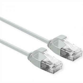 Cablu de retea Slim cat 6A UTP LSOH 0.15m Gri, Roline 21.15.3900 Cablu de retea Slim cat 6A UTP LSOH 0.15m Gri, Roline 21.15.3900