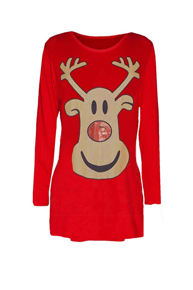 Rochie cu imprimeu Craciun Style dama multicolor marimea M/L