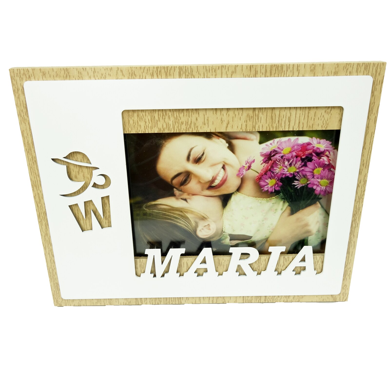 Rama foto personalizata cu nume, Maria, maro, 10 x 15 cm