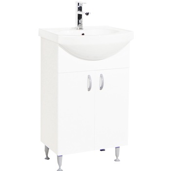 Baza si lavoar , Badenmob , seria 001 - 55x81x45cm , Alb Baza si lavoar , Badenmob , seria 001 - 55x81x45cm , Alb