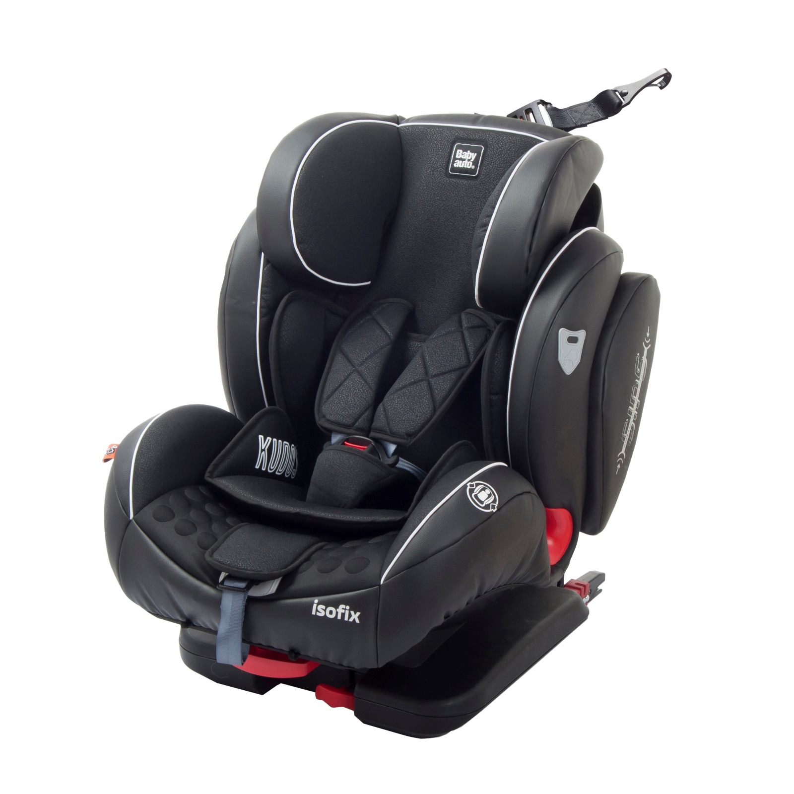 Scaun auto BABYAUTO KUDOS, Isofix, 9-36 kg, Negru