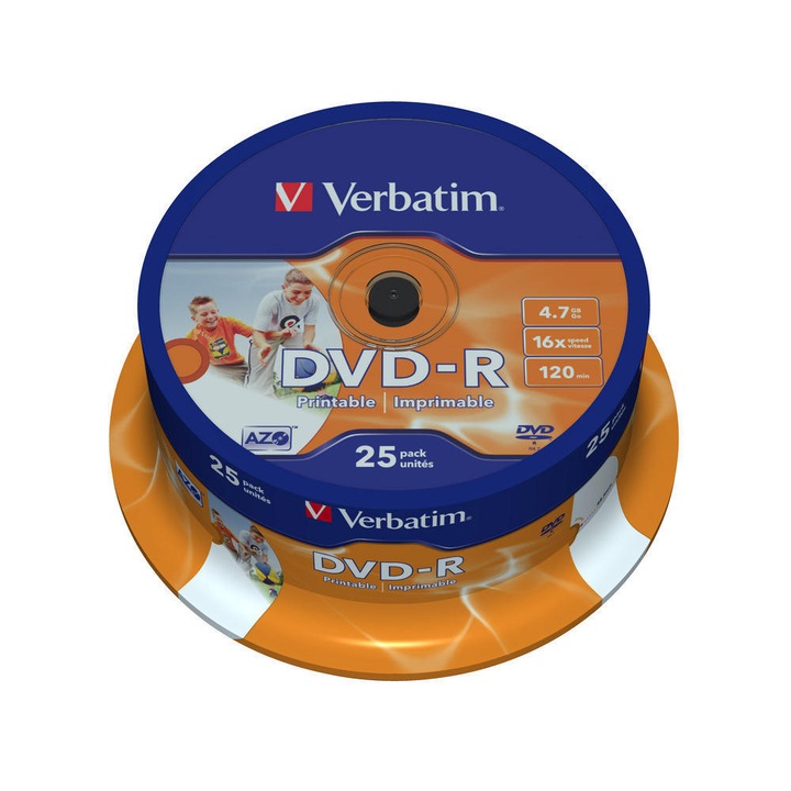 DVD-R AZO Verbatim, 4.7GB, 16X, printabil