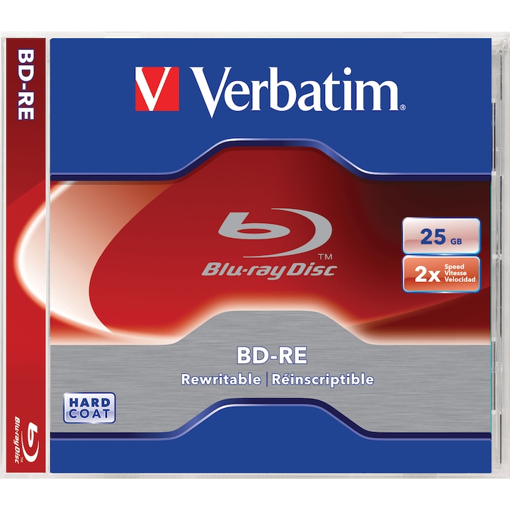 Verbatim BD-RE Blu-Ray 25GB, 1-2x, újraírható, normál tokban