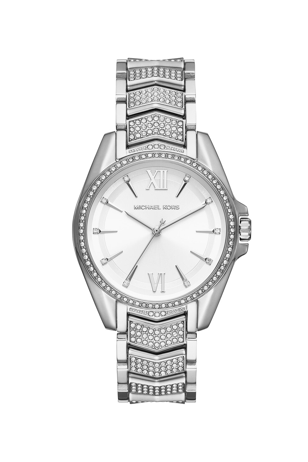 Michael Kors, Ceas rotund de otel inoxidabil, Argintiu
