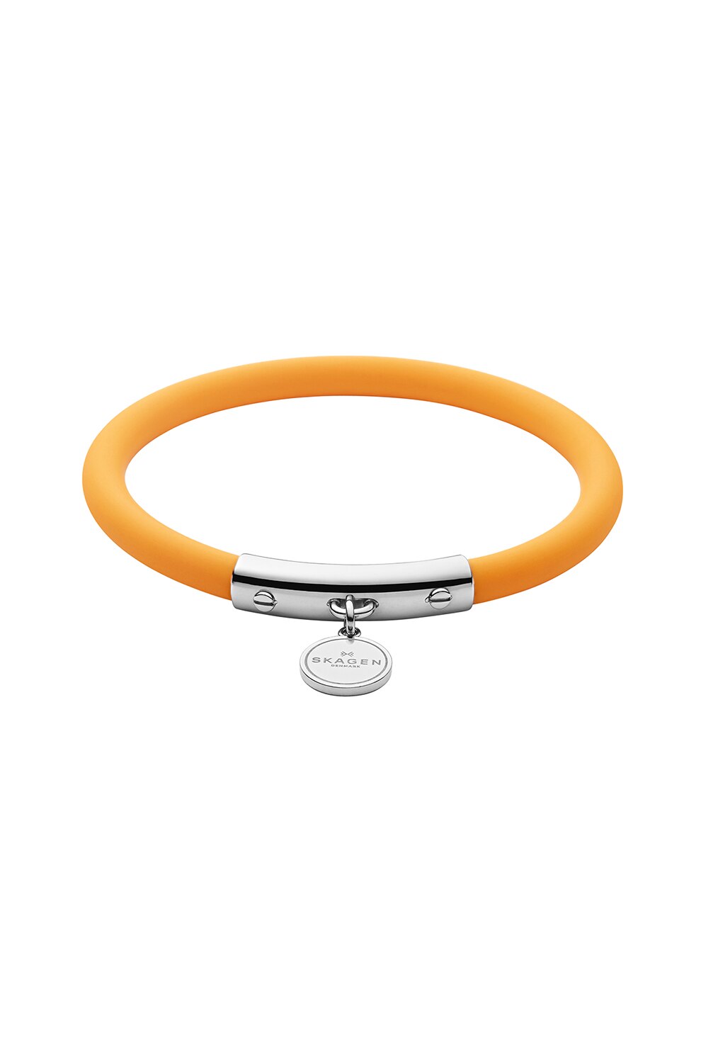 Skagen, Bratara din silicon, Oranj/Argintiu