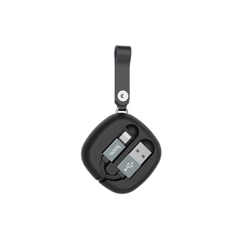 Cablu de date/incarcare Hoco, U33 Retractable, Lightning 90cm, Negru Cablu de date/incarcare Hoco, U33 Retractable, Lightning 90cm, Negru