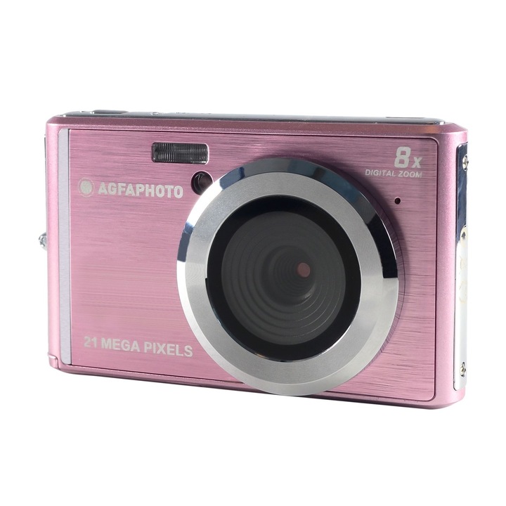 Aparat foto digital compact, Agfaphoto DC5200, 3.2 Mpx, 2.4 inch, Roz