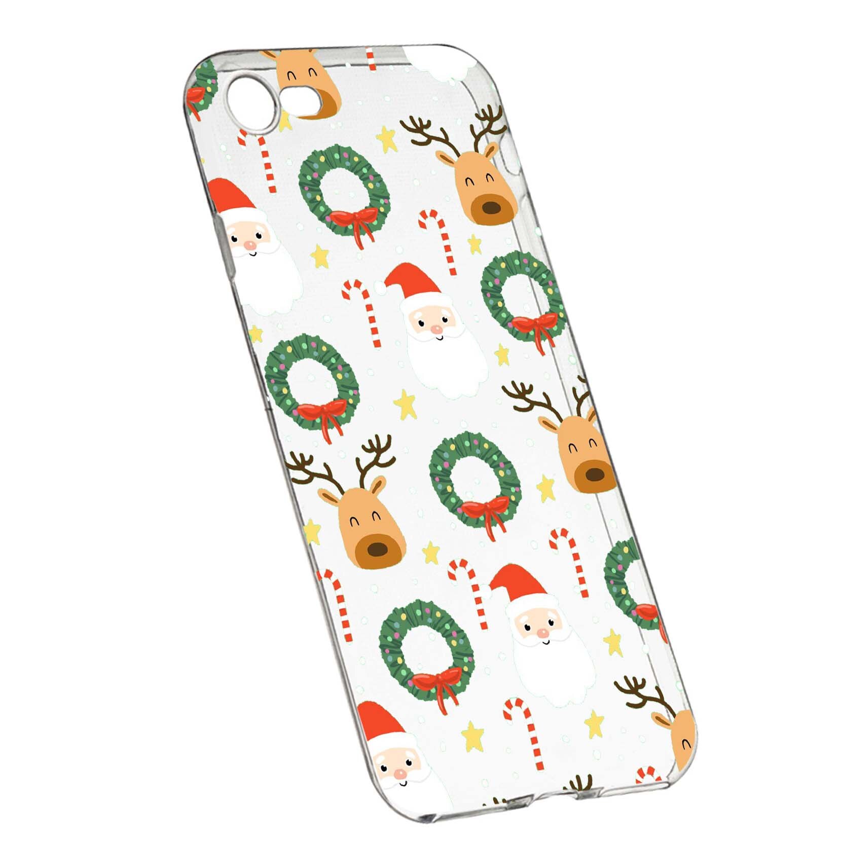 Husa de protectie Craciun, Christmas happy pentru Apple iPhone 6/6S, rezistenta la uzura, anti-alunecare, din silicon Premium, 350