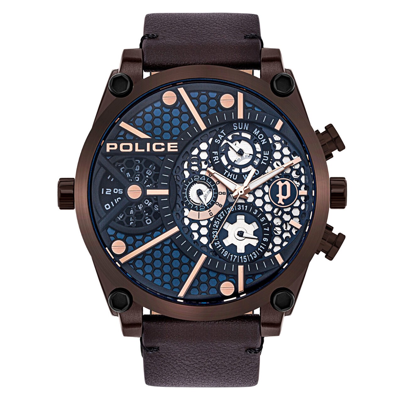 Ceas barbatesc Police PL15381JSBZ.03 Vigor, 51mm, 3ATM, Maro