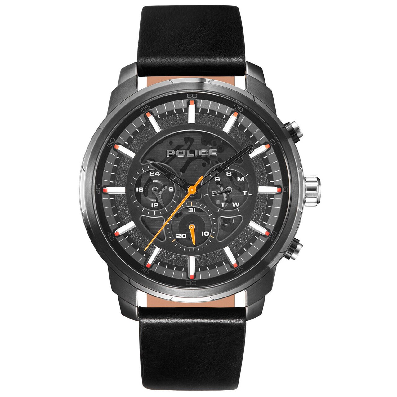 Ceas barbatesc Police PL15656JSU.02 Moher, 50mm, 3ATM, Argintiu