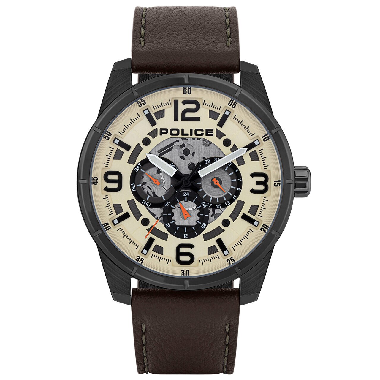 Ceas barbatesc Police PL15663JSU.14 Lawrence, 48mm, 3ATM, Negru